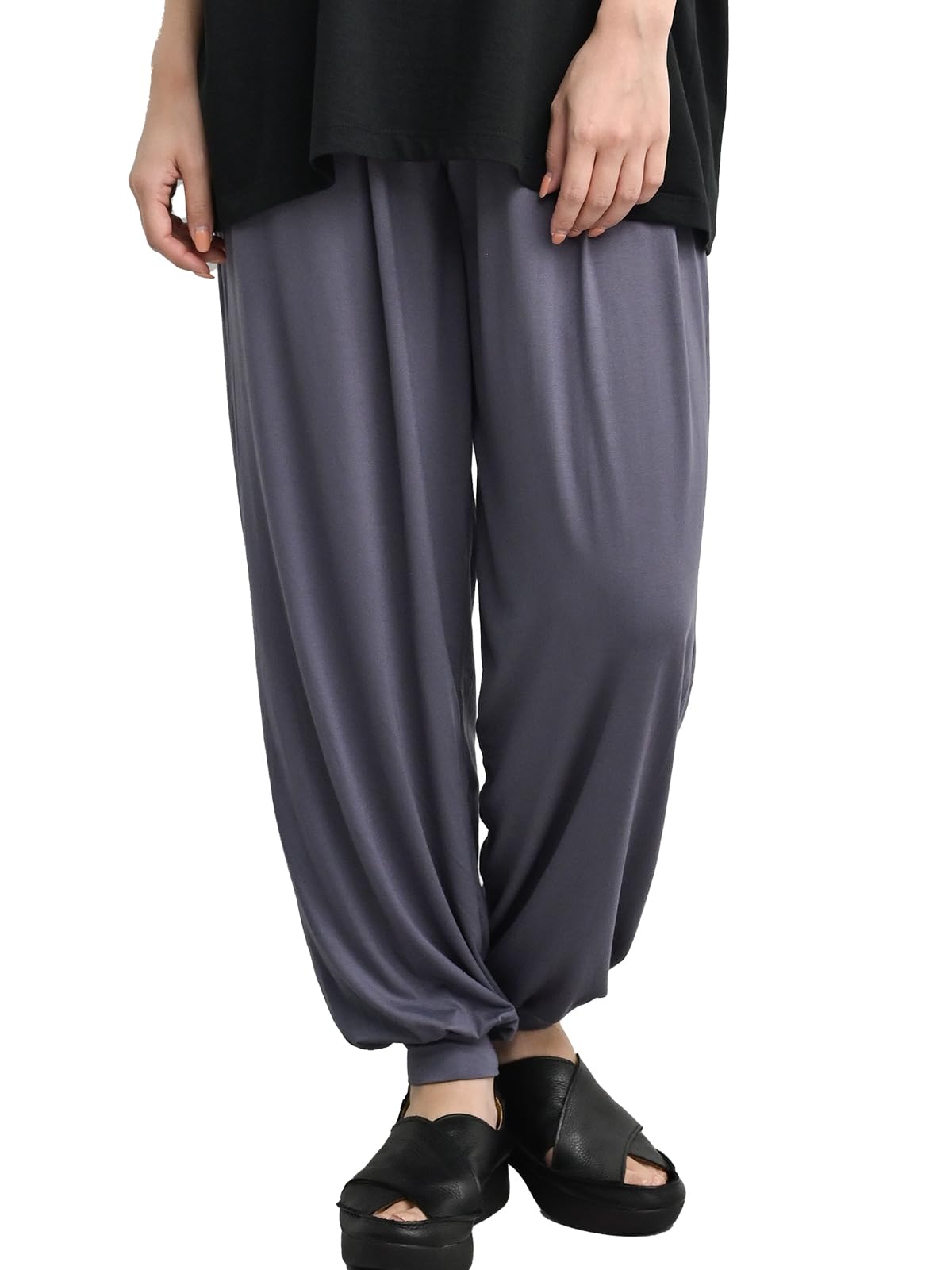 

JANJAM Plus Size Lounge Long Elastic Balloon Yoga 6L Women s Pants, Length, Waist, Pants, Pants, Bottoms, Charcoal,