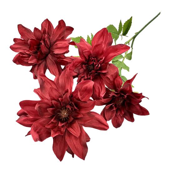 

Искусственные цветы георгина Поддельные цветы с гибким стеблем Многоразовые Искусственные красный