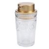 Dispenser per Sapone Liquido Schiumogeno in Vetro Vintage a Coste Bottiglia con Pompa Schiumogena in Vetro Ricaricabile con Ampia Apertura Dispenser per Sapone Schiumogeno