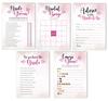 Inkdotpot Watercolor Splash Theme Bridal Shower Games Set of 5 (Activities for 50 Guests) Fun Bachelorette Party Games Set Bundle