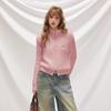 unifree Faux Fur Patchwork Double Zip Knit Cardigan