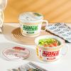 Bol de Cerámica Japonés Xinglida para Fideos Instantáneos con Tapa