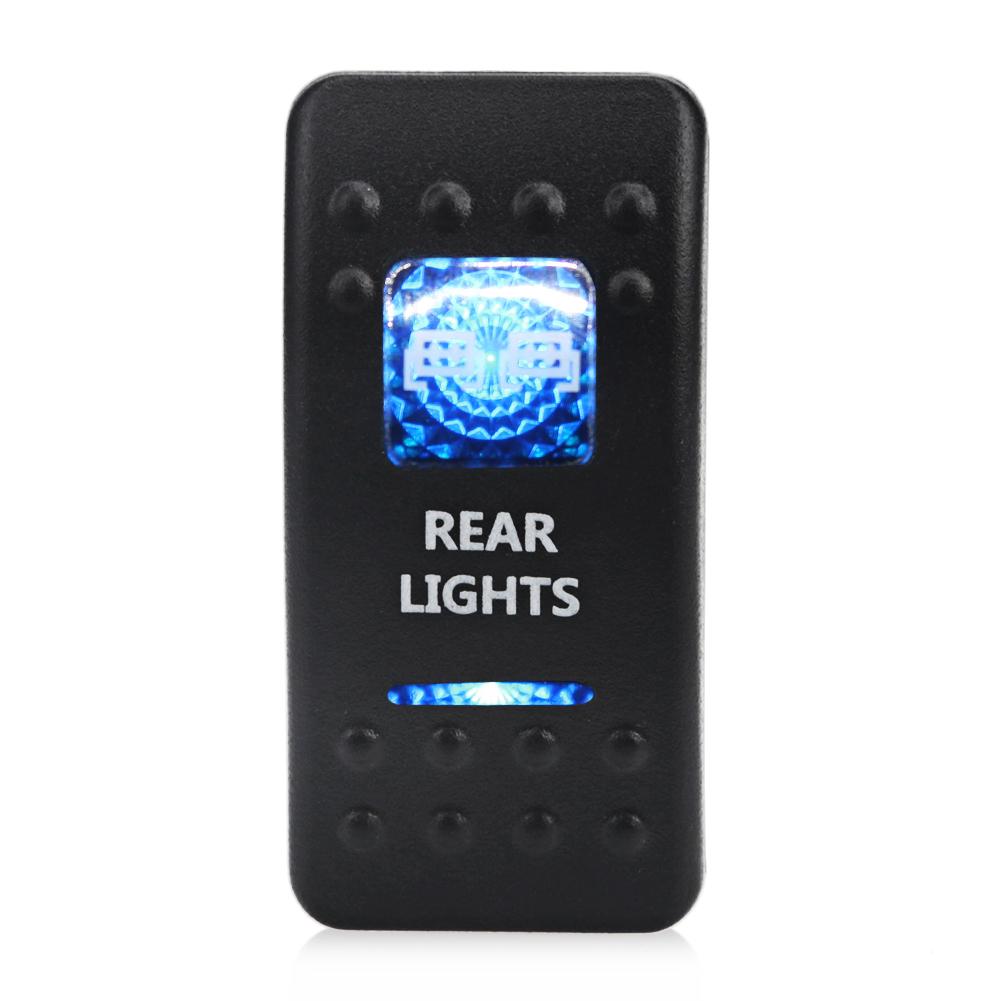 12V 24V Car Boat Rocker Toggle Switch Waterproof ON/OFF 5 Pin Latching Marine Push Button led light bar rear light reverse light Battery Switches5