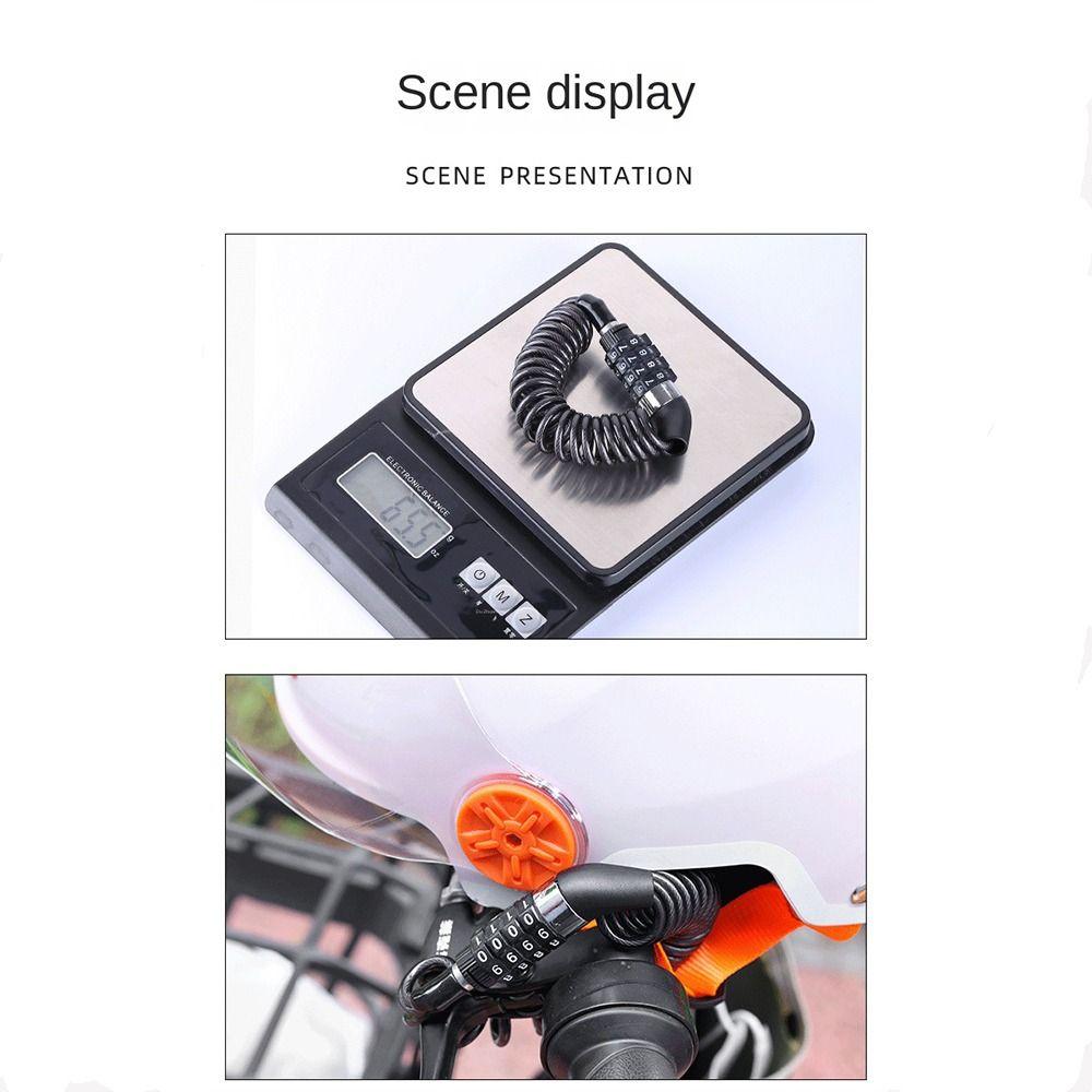Bike Number Password Safety Accessories 4 Digit Combination Bicycle Safety Lock Backpack Lock