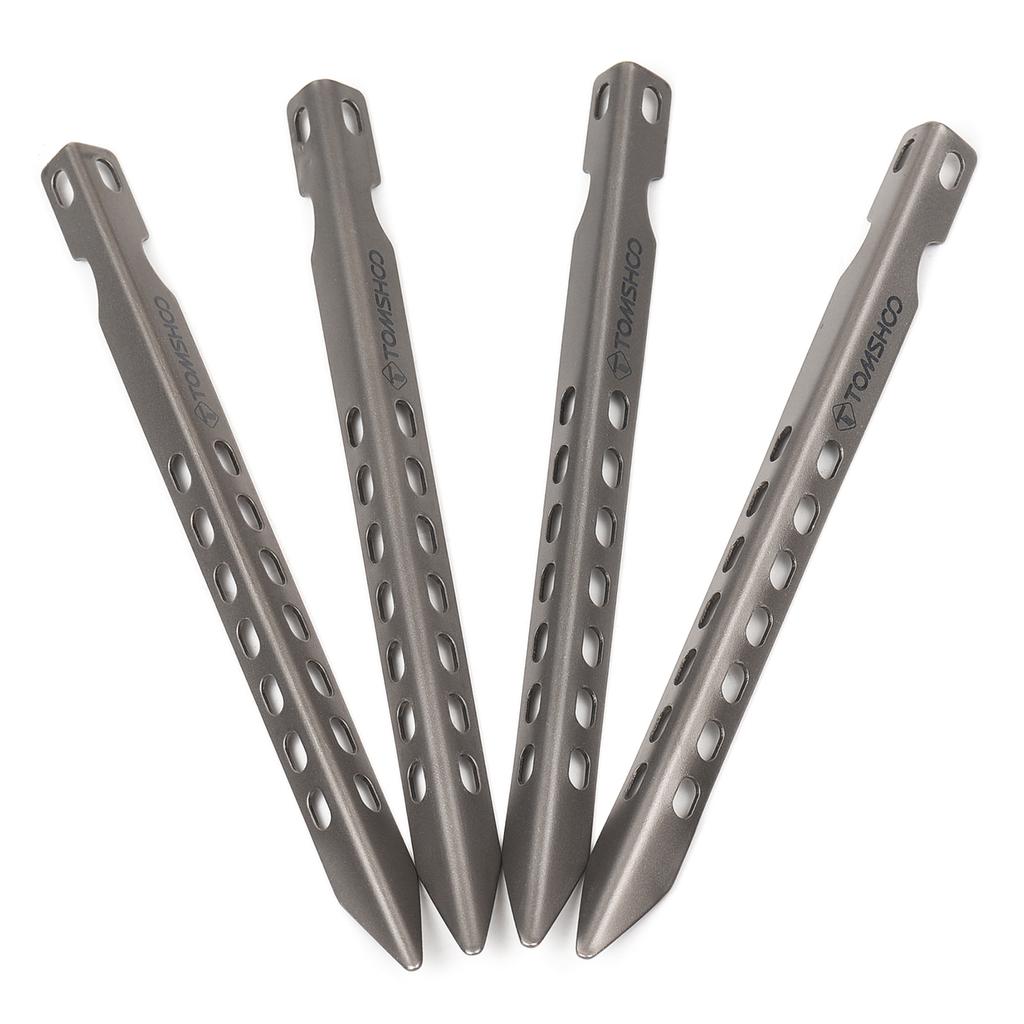 TOMSHOO 4 6 Pack 6.3 Inch Camping Tent Pegs Ultralight Windproof Titanium Tent Stakes Outdoor Camping Hiking Tent Pegs