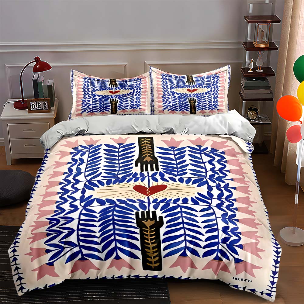 

Broken heart motif. Bedding Duvet cover sets Duvet covers Pillowcases gifts (1 * Duvet Cover 2 * Pillowcases, without duvet insert) 135x200cm