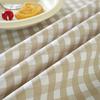 Tablecloth, Waterproof, Oil-Proof, Scald-Resistant, Washable, Heat-Resistant, PVC Table Mat, Light Coffee Square Patter