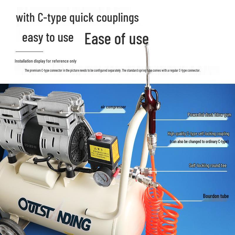 High-Pressure Retractable Air Hose with Quick Couplings