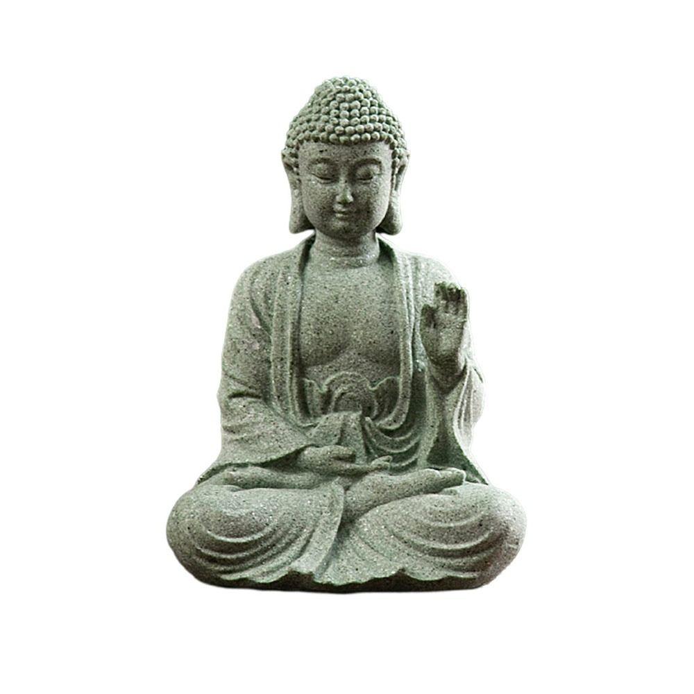 Craft Fish Tank Statue Sandstone Buddha Figurine Buddha Zen Sculpture  Fish Tank Accessories