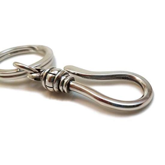 Barrel Key Hook S with Key Silver Key Double Fish Wallet Single Biker [dredline] Df-004 Ring, 925, Chain, Loop, Hook, Chain, Hook,