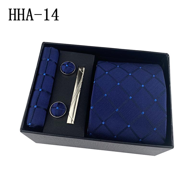 Paisley Herren Krawattenset mit Einstecktuch, Manschettenknöpfen & Krawattenklammer – Business Casual Geschenkbox