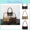 Stylish Vintage Tote Bag For Women Featuring Chic Color Block Checkered Design