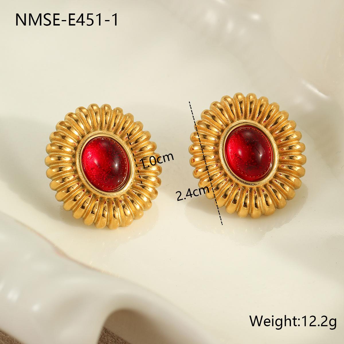 GEMCHIC Women s Vintage Tiger Eye Agate Earrings Retro French Style Light Luxury Versatile Earrings