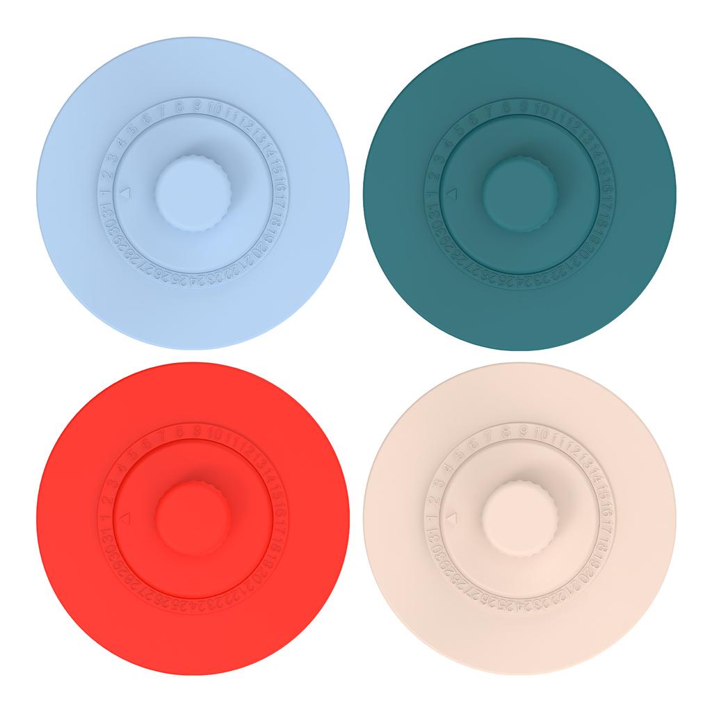 4Pcs Silicone Fermentation Lid Reusable Mason Jar Fermenter Cap with Date Tracker for Wide Mouth Mason Jars Kitchen Accessories