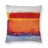 White On Red Orange Blue Mark Rothko Square Pillowcase Polyester Linen Velvet Pattern Zip Decorative Pillow Room Cushion Cover