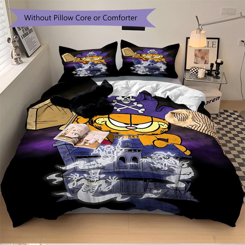 3pcs Pirate Garfield Duvet Cover Set, Includes 1 Duvet Cover and 1/2 Pillowcases (No Insert) yy251104231