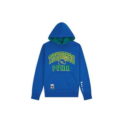 Puma X The Hundreds Logo Print Wendepullover Herren Tops Blau Grün 598311-89