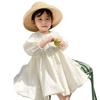 SLINX Baby Girl Dress with Detachable Cute Fluffy and Perfect for and Ages White Collar, Princess-Style Tunic, Gathered, Spring, Summer, Fall, 1-6