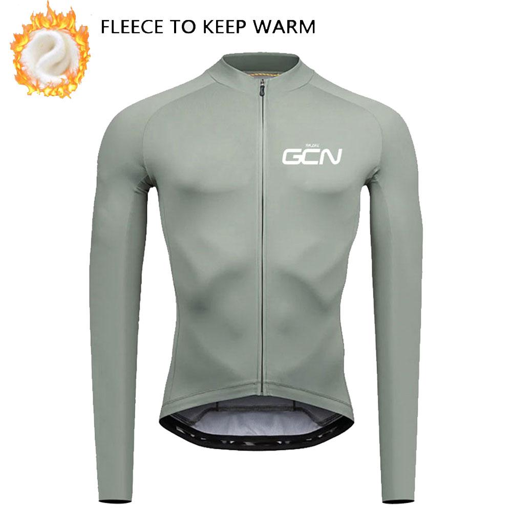 Winter Cycling Clothing 2026 Men's Long Sleeves Cycling Jersey Set Winter Thermal Fleece Road Bike Cycling Clothing