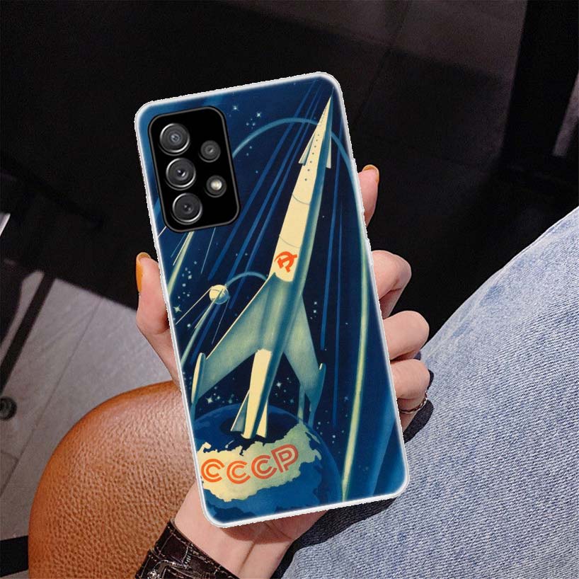 Soviet Union USSR Flag Cover Phone Case For Samsung Galaxy A53 A52 A73 A72 A12 5G A13 A22 A23 A32 A33 A02S A03S A42 A43 A50S Coq