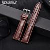 Calfskin Leather Watch Strap 16mm 18mm 20mm 22mm 24mm Watchband for Women Men Watch Accessories Solid Buckle Black Brown
