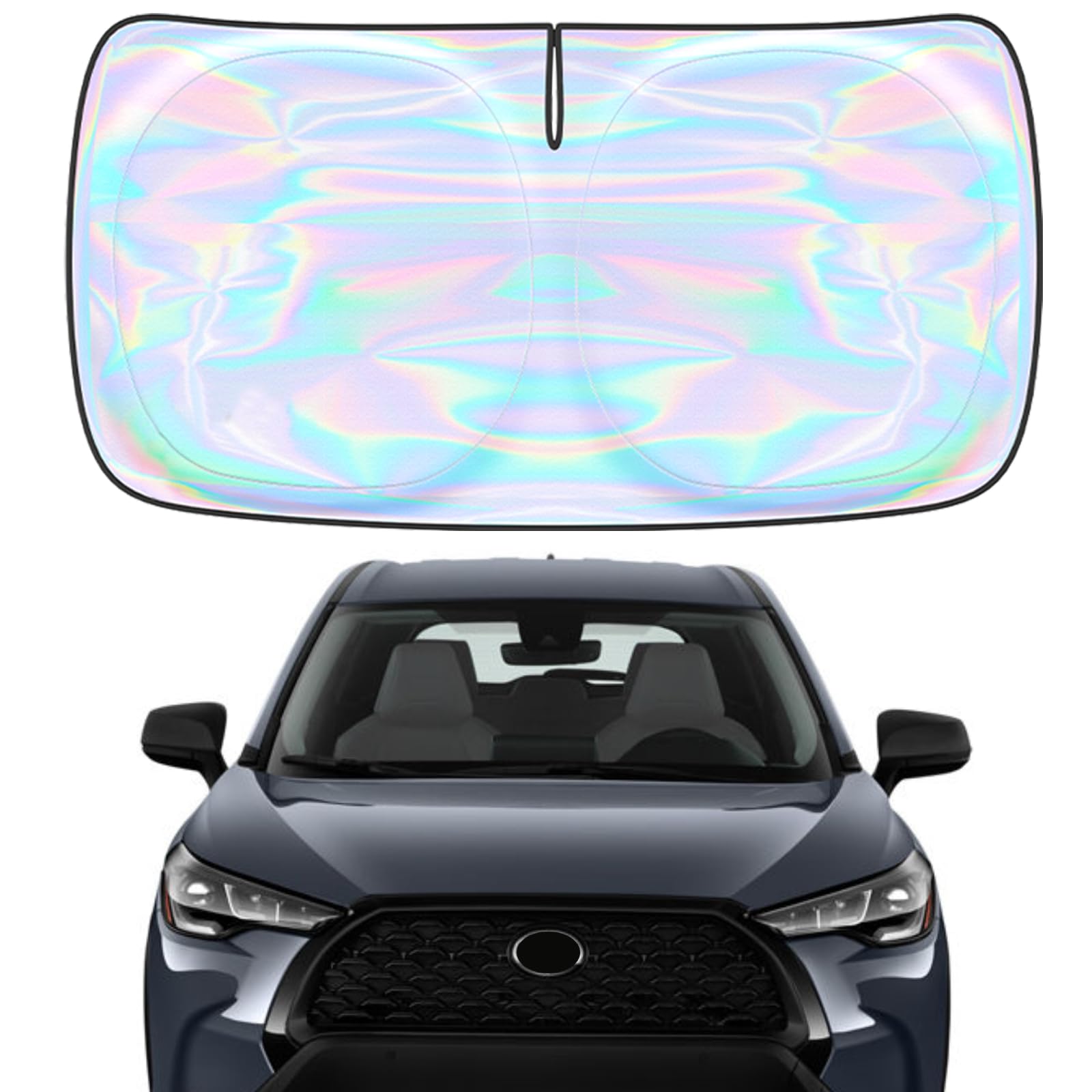 

для Toyota Corolla Cross 10 Series Передний солнцезащитный экран для лобовых стекол Солнечный затемняющий УФ УФ Теплоизоляционный мешок для хранения в комплекте [Новый 2025, Специфичный для автомобиля]