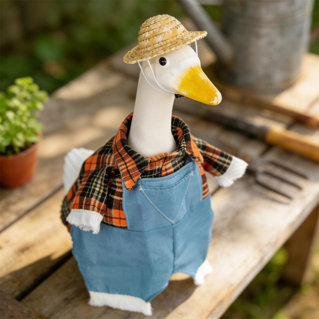 1set Holiday Porch Goose Outfits All Seasons Spring Summer Autumn Winter Lawn Goose Clothing Porch Clothes