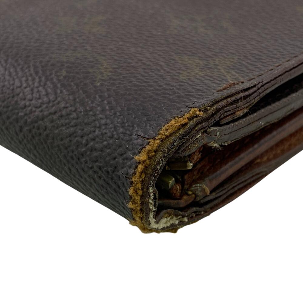 Louis Vuitton M61730 Vintage L-shaped Zipper Monogram Monogram Portonet Bie Tresol Bifold Wallet Brown Monogram Used