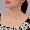 Sparkling Diamond Bridal Necklace & Earrings Set for Wedding and Evening Dress