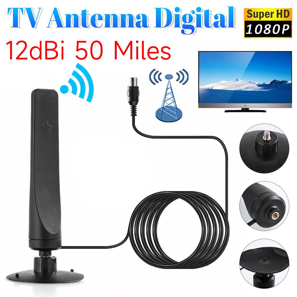 4K/1080P HD Digital TV Antenna With Signal Amplifier Indoor Outdoor Antenna For Wide Range Hdtv Reception Home TV Aerial