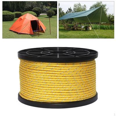 3mm Diameter, 50 Nylon Tent Rope, Outdoor Clothesline, The Dark Camping Rope for Indoor