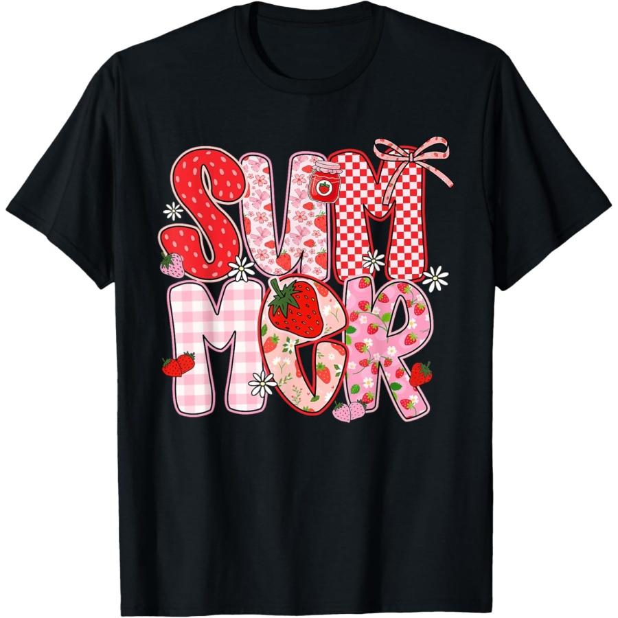 

Strawberry Coquette Bow Strawberries Summer Women Girls T-Shirt XXXXXL чорний