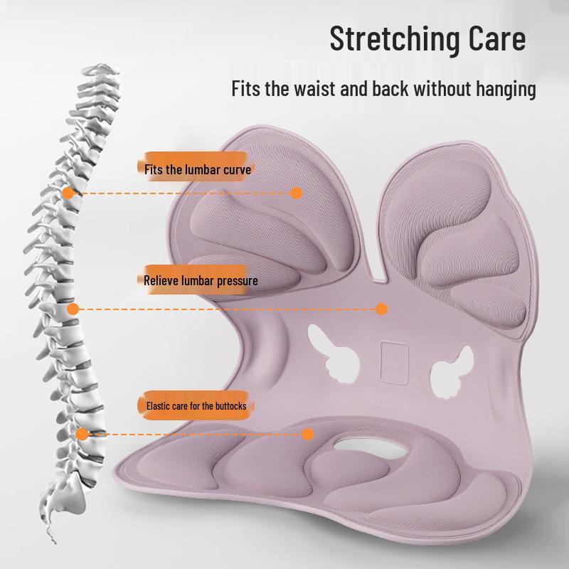 Ergonomic Breathable Lumbar Support Seat Cushion for Long Sitting