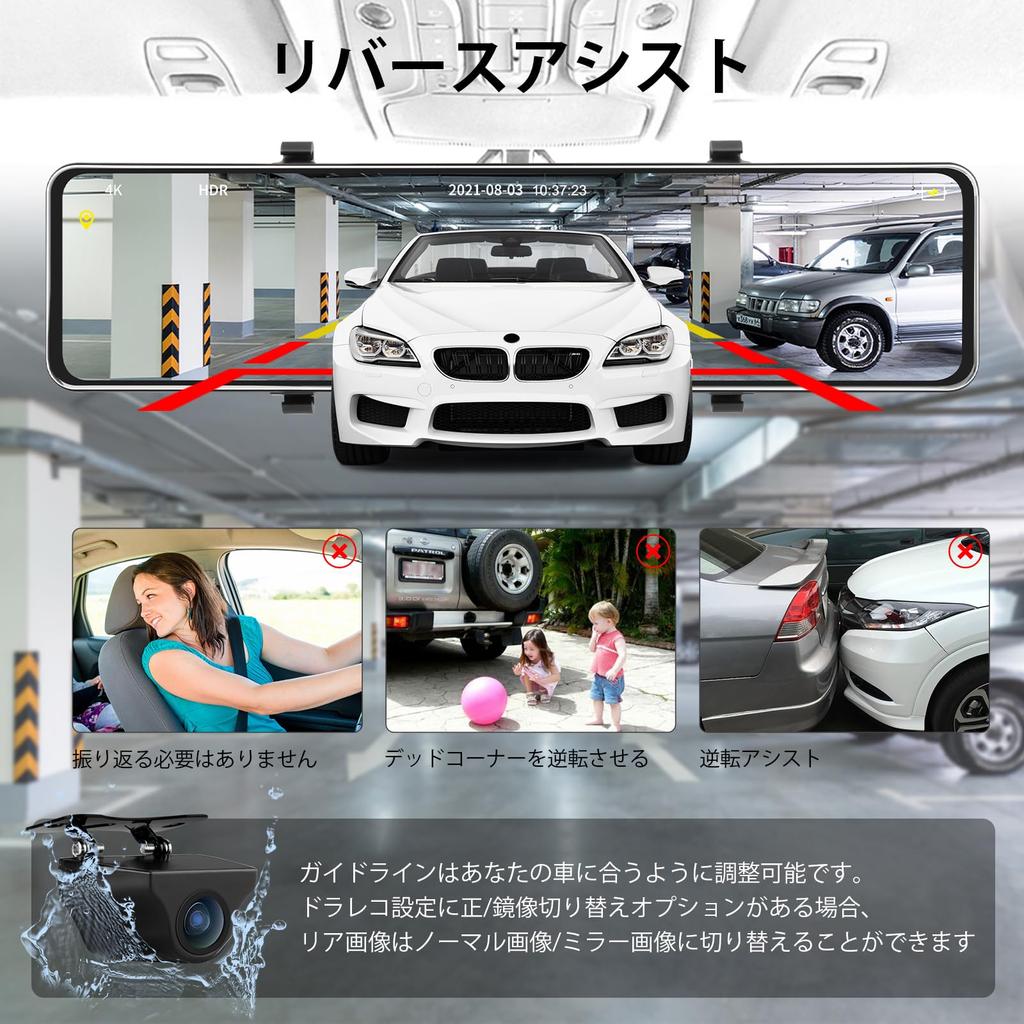 Jansite Kamera Samochodowa Cofania 1080P Wodoodporna IP68 Kamera Tylna z Kablem o Długości 10 Metrów,