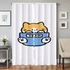 Home Interior Kitchen Curtains for Living Room 2 Pieces Blackout Curtains Door Curtain Cute Animals Partition Bedroom Decoration