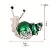 Rhinestone Simulated Snail Design Brooch Suit Coat Clothing Accessories Holiday Party Couple Gifts Elegant Charm Multi-Scene Pin
