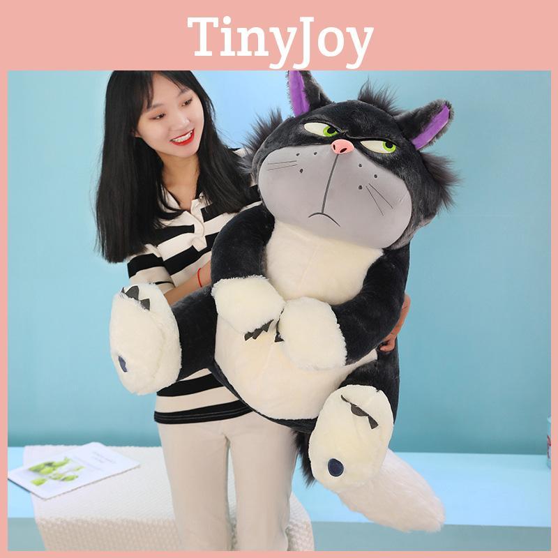Cute Grey Short Plush Lucife Cat Doll Stuffed Animal Toy For Teenagers 30/45/60/80cm