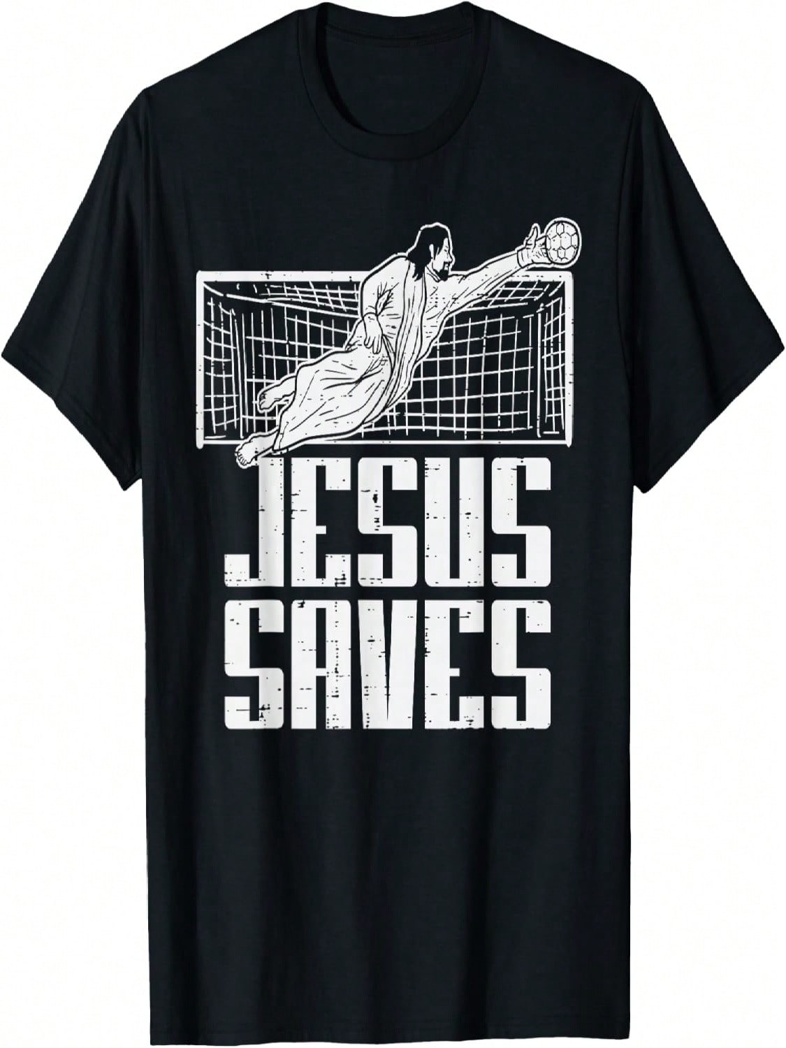 Jesus Saves Soccer Football Christian Goalie Goalkeeper T-Shirt S разноцветный