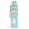 1PC Pastel Rainbow Unicorn Cloud 750ml Color Plastic Sports Water Bottle Leakproof Flip Straw Lid Suitable for Sports Office Home Use