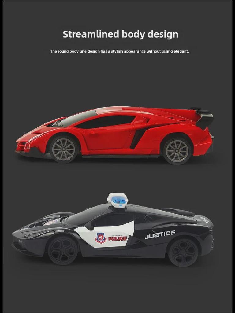1:20 Wireless RC Drift Police Car with Lights - Children's Electric Toy