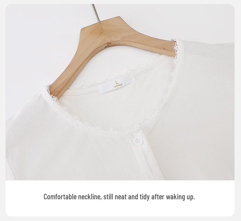 Women's Antibacterial Modal Three-Piece Set: Camisole, Long Sleeve Top, Long Pants - Spring/Autumn Homewear or Outerwear