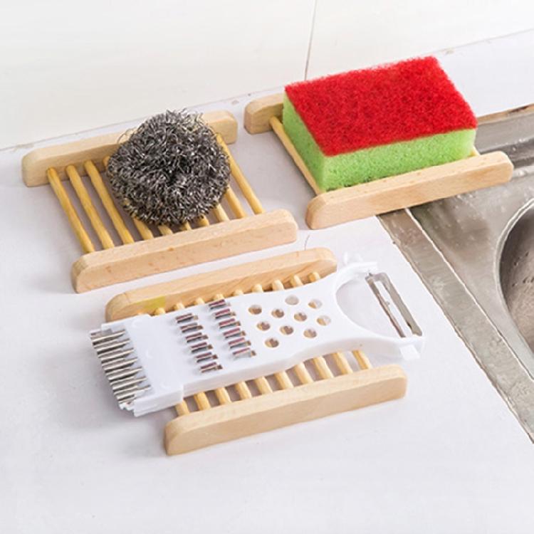 10Pcs Natural Wood Soap Dishes Portable Soap Tray Storage Holder for Bath Shower