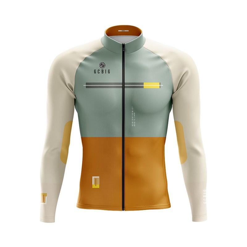 Mens Fleece Long Sleeve Cycling Jersey Road Mountain Bike Riding Winter Outdoor Sportswear XS