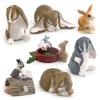 Simulated Adorable Plastic Pet Rabbit Model Realistic Floppy Eared Bunny Figurine For Kids Play And Educational Purposes