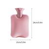 1PC 1000ml Cute Plush Hot Water Bottle with Soft Cover – Hand & Foot Warmer for Girls, Reusable Water-Filled Heating Pad