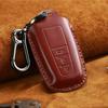 [Deyou] Toyota Leather Smart Key Case 3 Buttons Black Red Light Quality Cowhide Leather