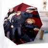1pc Jujutsu Kaisen Characters Outdoor Umbrella - Automatic Opening/Closing, Portable 3-Fold Design, 8-Rib Iron Frame - Perfect Gift for Fans, Traveler