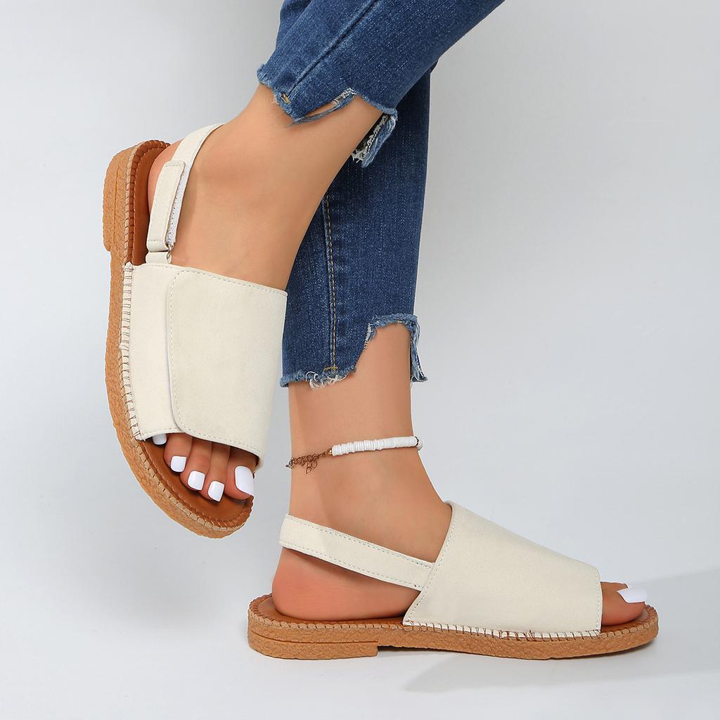 Summer Flat Outerwear Sandals, Lightweight and Comfortable Pointed-toe Beach Sandals for Women