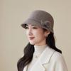 Wool Short-Brimmed Bucket Hat Ladies Season Warm Mother Hat British Elegant Old Lady Basin Hat