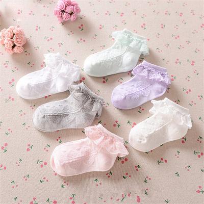 0 To 6 Yrs Cotton Eyelet Flower Socks Toddler Baby Child Girls Ruffle Lace Ankle Cotton Dress Socks Princess Summer
